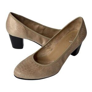 Naturalizer Tan Block Heel Pumps Women’s 8.5